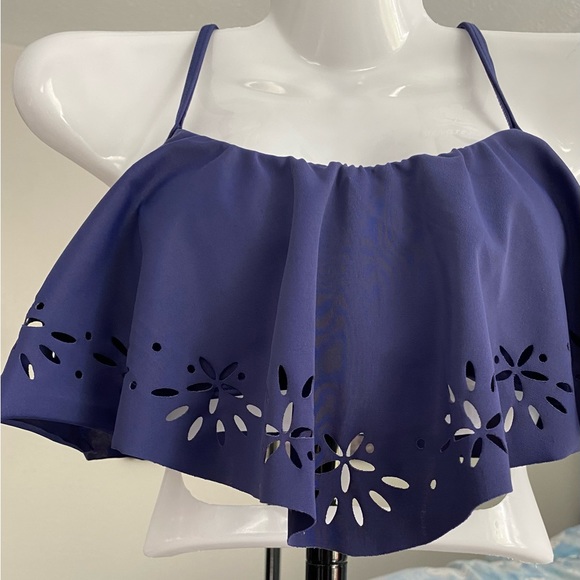 🇺🇸Cute Navy Drape Swim Top - Picture 5 of 10